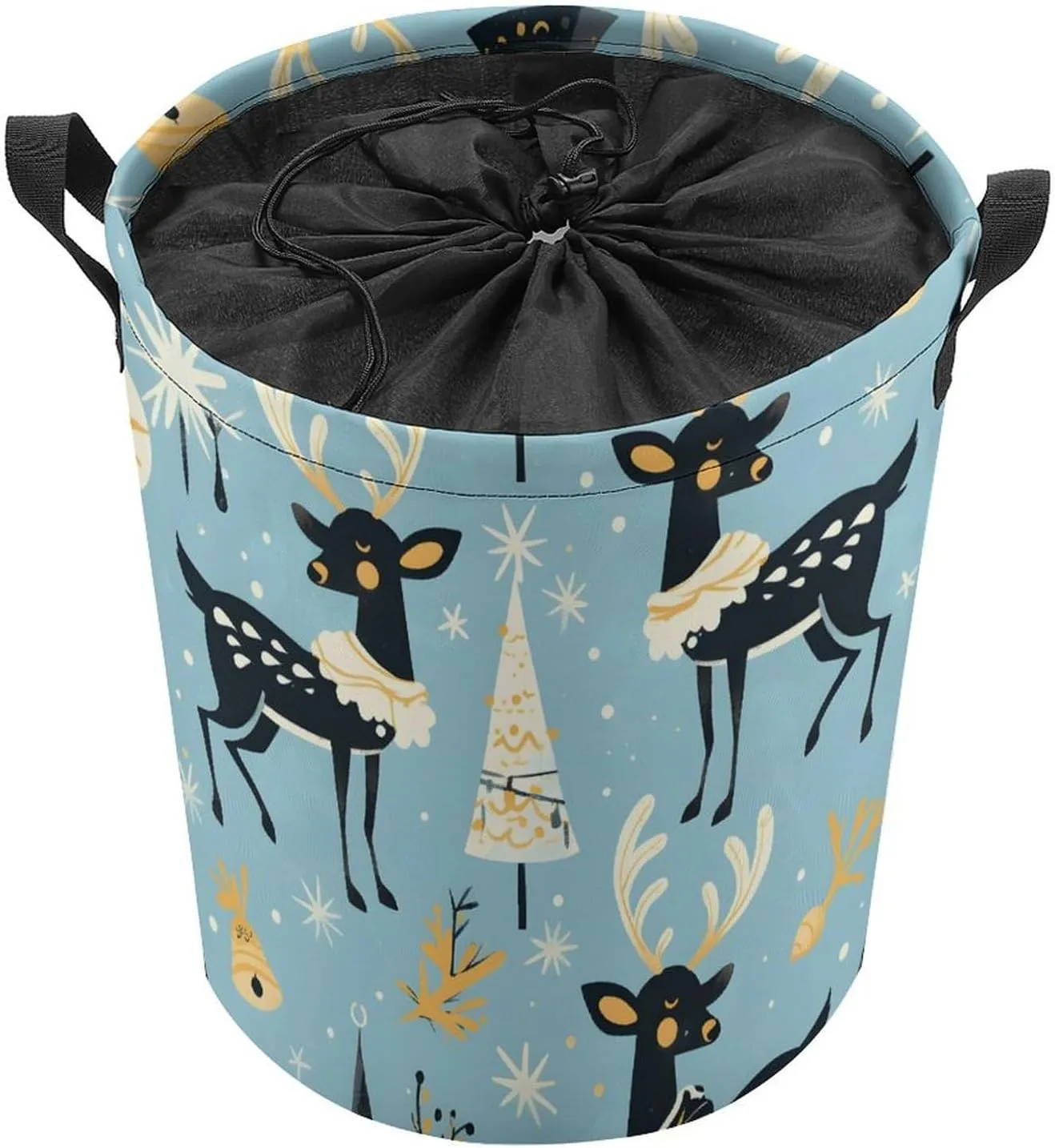 Laundry Hampers, Large Drawstring Laundry Bag, Removable Laundry Bags, Collapsible Storage Bin with Handles for Home Organization, Kids Room, Nursery Vertebrate