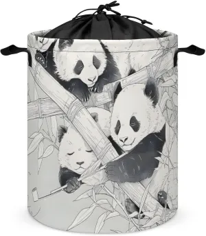 Laundry Hampers, Large Drawstring Laundry Bag, Removable Laundry Bags, Collapsible Storage Bin with Handles for Home Organization, Kids Room, Nursery Vertebrate