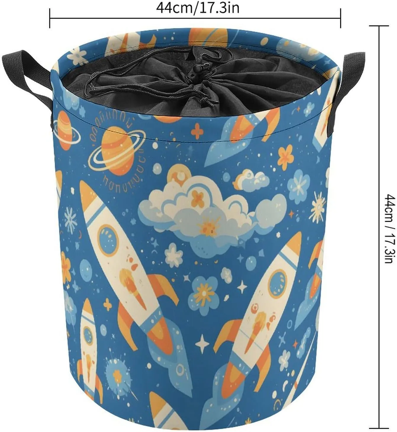 Laundry Hampers, Large Drawstring Laundry Bag, Removable Laundry Bags, Collapsible Storage Bin with Handles for Home Organization, Kids Room, Nursery Vertebrate