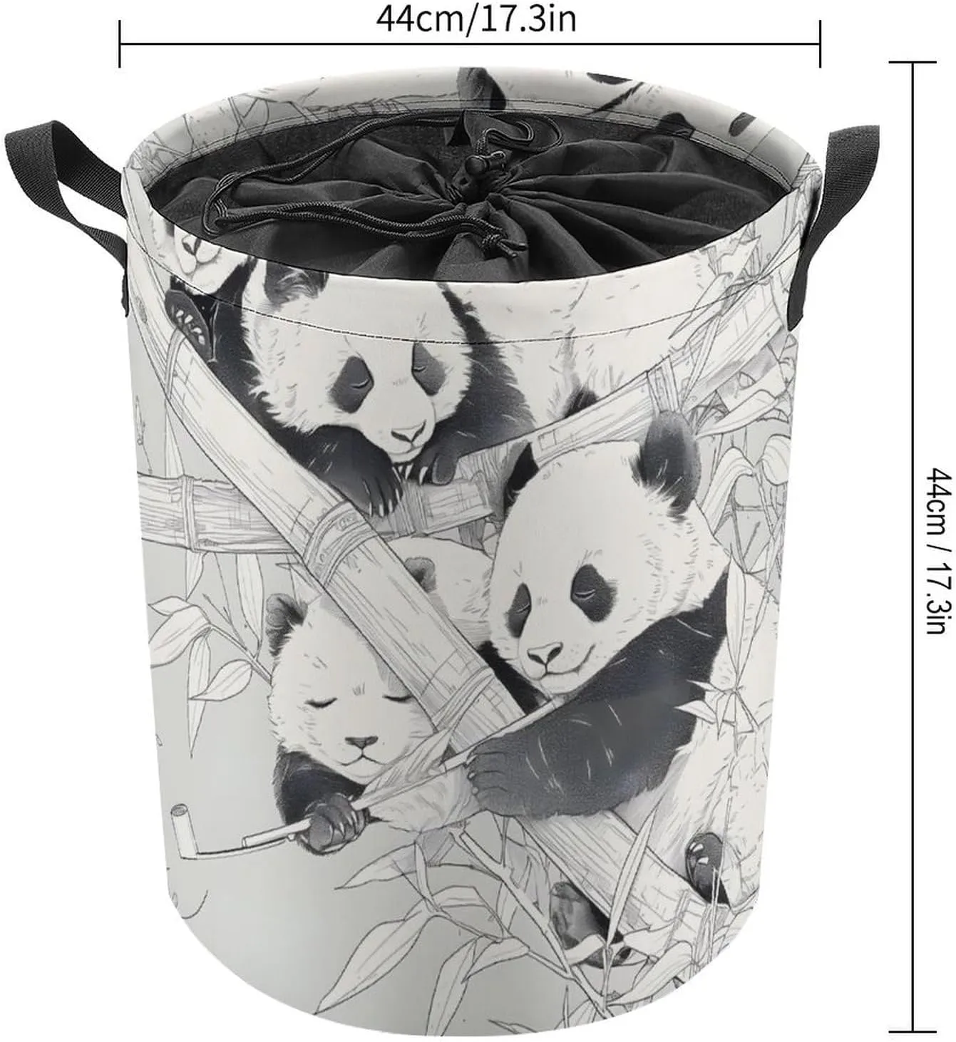 Laundry Hampers, Large Drawstring Laundry Bag, Removable Laundry Bags, Collapsible Storage Bin with Handles for Home Organization, Kids Room, Nursery Vertebrate
