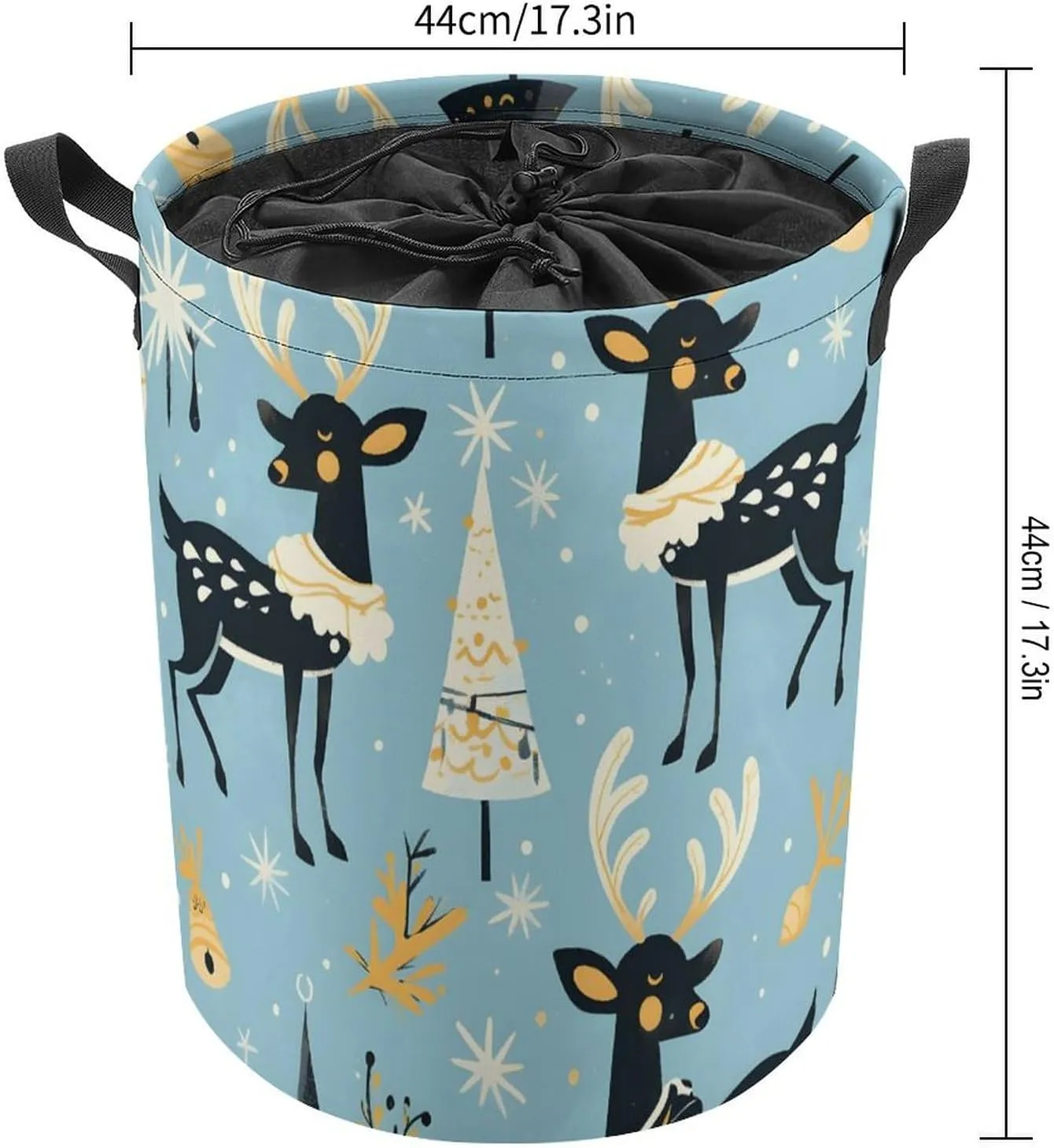 Laundry Hampers, Large Drawstring Laundry Bag, Removable Laundry Bags, Collapsible Storage Bin with Handles for Home Organization, Kids Room, Nursery Vertebrate