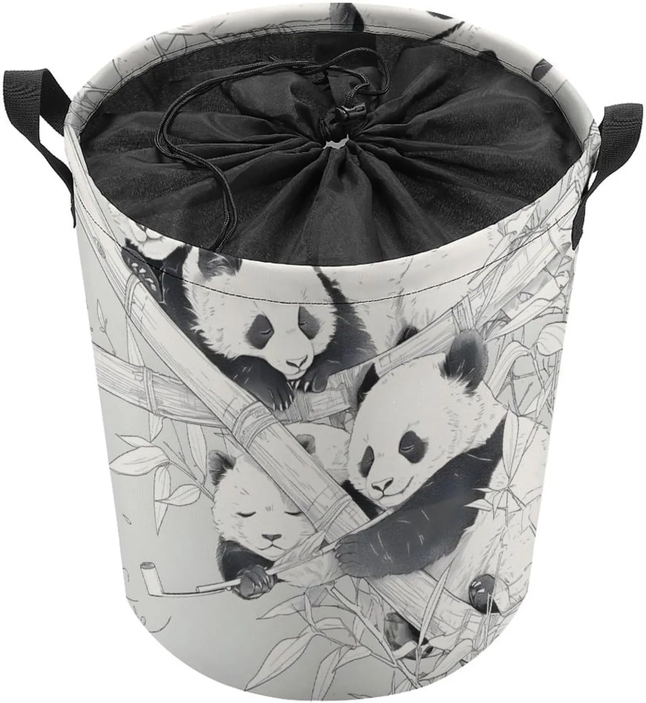 Laundry Hampers, Large Drawstring Laundry Bag, Removable Laundry Bags, Collapsible Storage Bin with Handles for Home Organization, Kids Room, Nursery Vertebrate