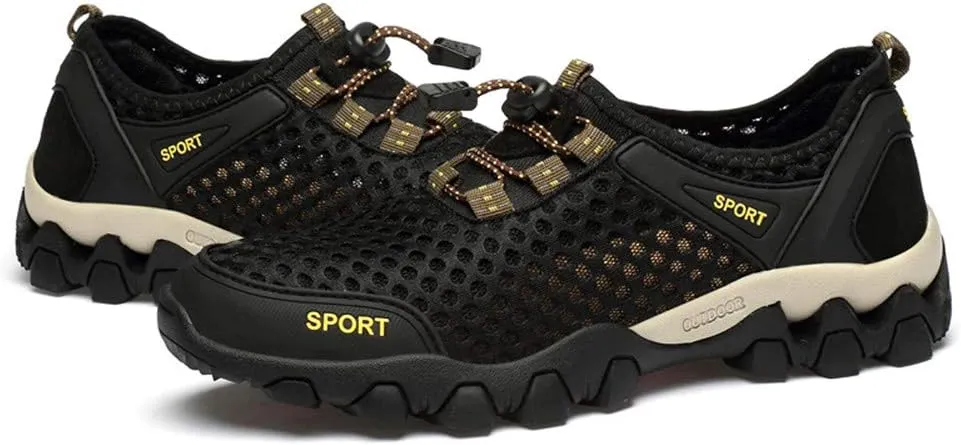LEADER SHOW Men's Quick Dry Hiking Shoes Barefoot Mesh Lightweight Outdoor Training Water Walking Shoes