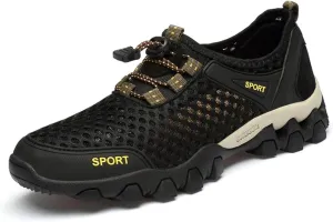 LEADER SHOW Men's Quick Dry Hiking Shoes Barefoot Mesh Lightweight Outdoor Training Water Walking Shoes