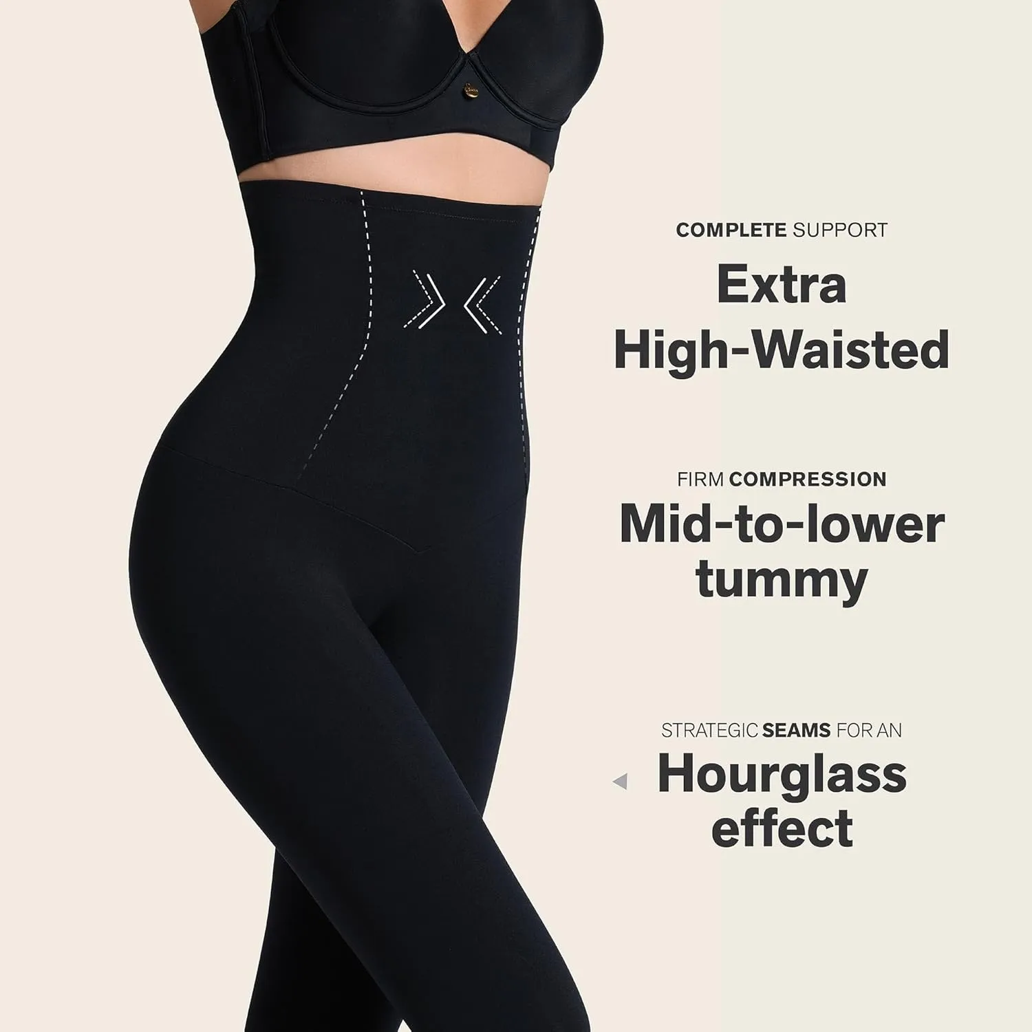 Leonisa High Waisted Compression Leggings for Women – Shapewear Gym Leggings