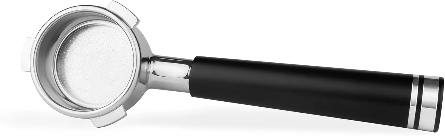 LILQ 54mm Bottomless Naked 3 Ears Portafilter | Compatible with Breville Machines | Stable Handle (Aluminum Flat, 54mm Breville)