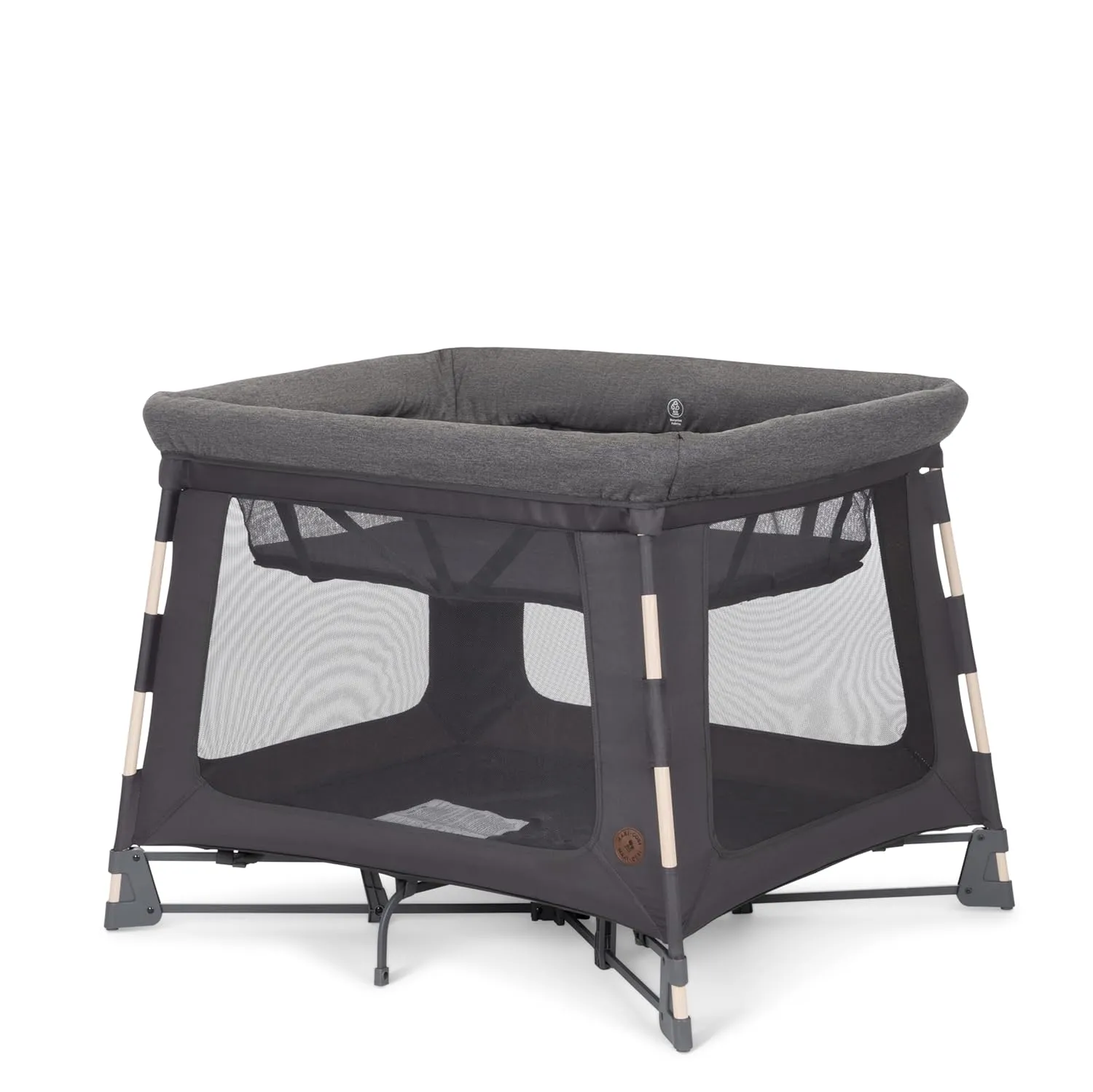 Maxi-Cosi Swift Baby Playpen with Mat, Baby Play Yards, Pack and Play with Bassinet - Portable Playpen for Babies and Toddlers, Classic Graphite