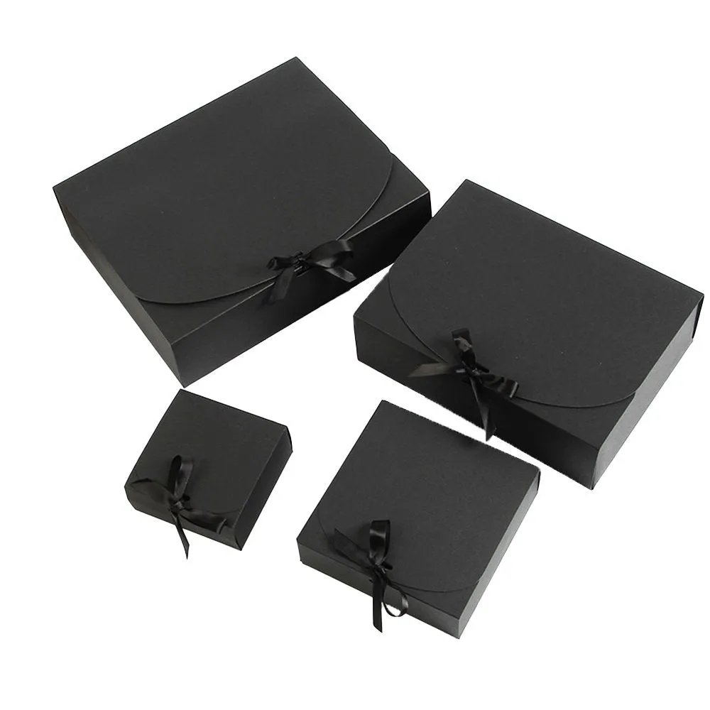 Medium Sleek Paper Box With Ribbon