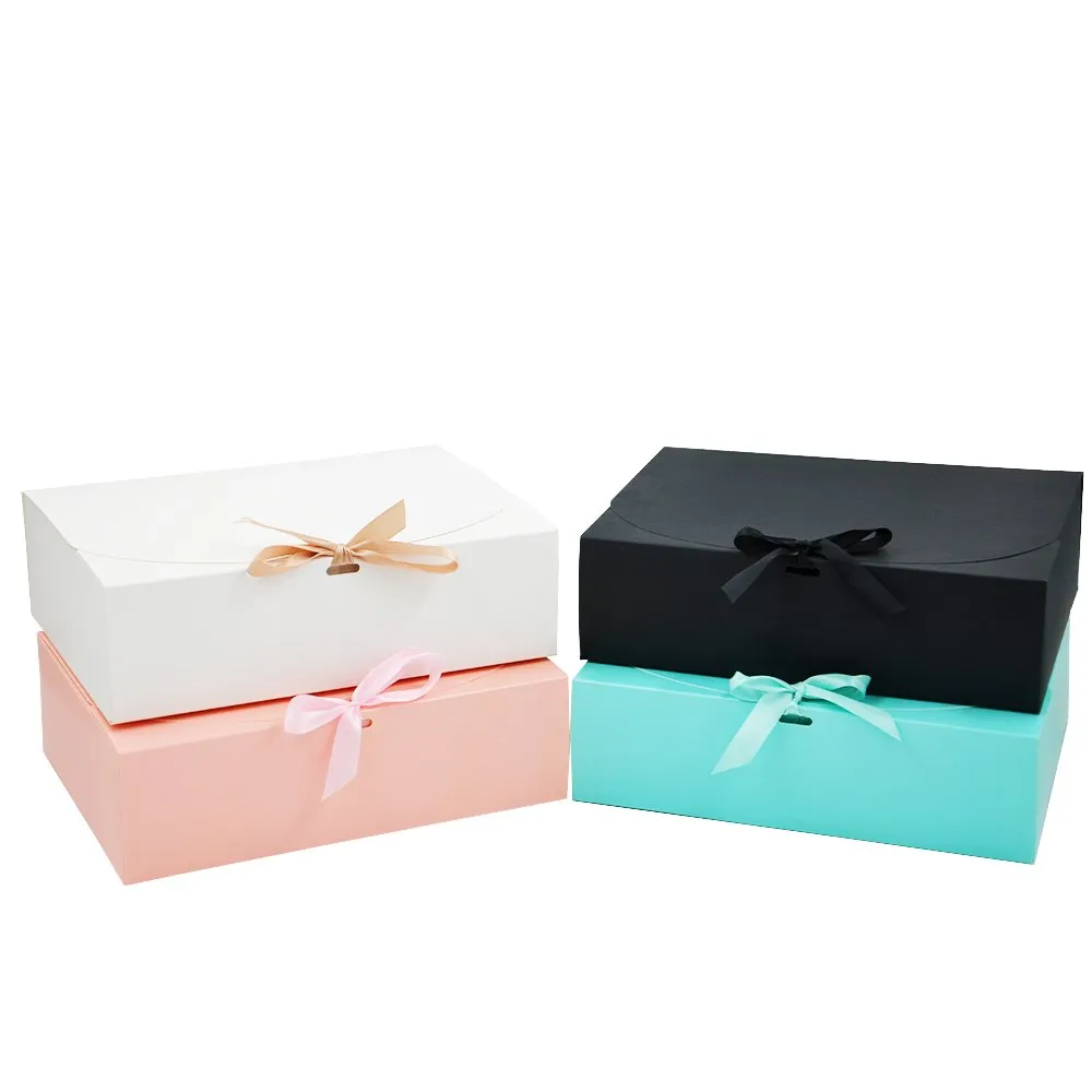 Medium Sleek Paper Box With Ribbon
