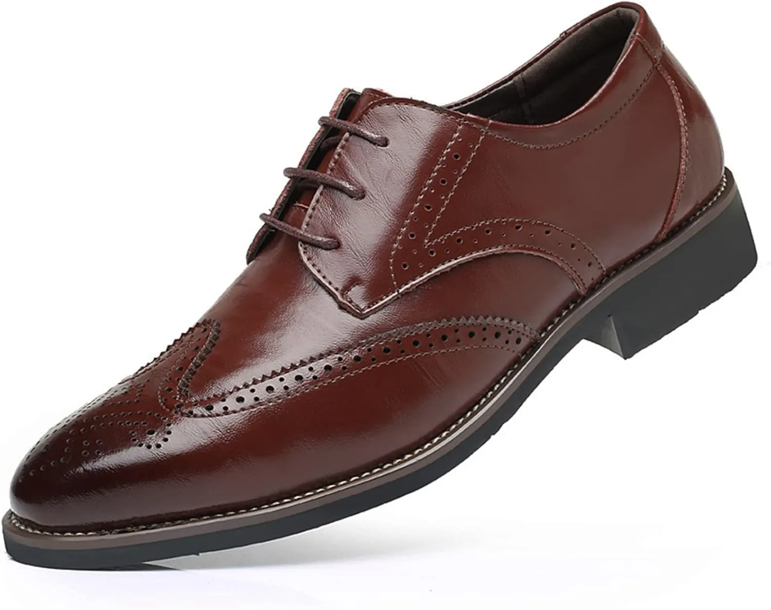 Men's Dress Shoes Size 14 Extra Wide Classical Style Men's Breathable Hollow Business Casual Pointed Loafer Dress Shoes