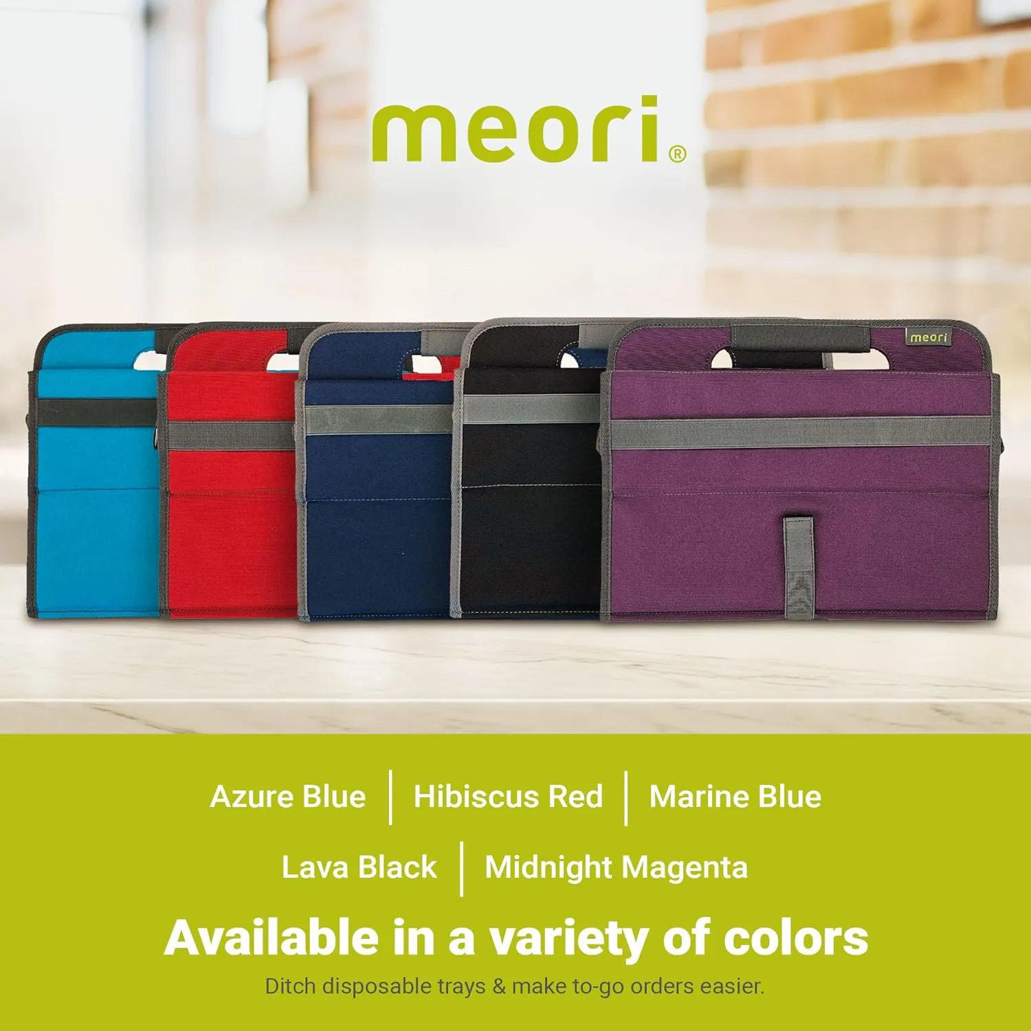 meori Reusable Drink Carrier, Take Out Cup Carrier, Collapsible, Coffee Carrier with Handle, Portable Drink Caddy