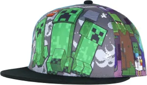Minecraft Creeper Adjustable Snapback Hat Character Game Scenes Adult Baseball Cap OSFM Multicolored