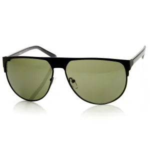 Modern Euro Full Metal Flat Top Aviator Sunglasses 8827