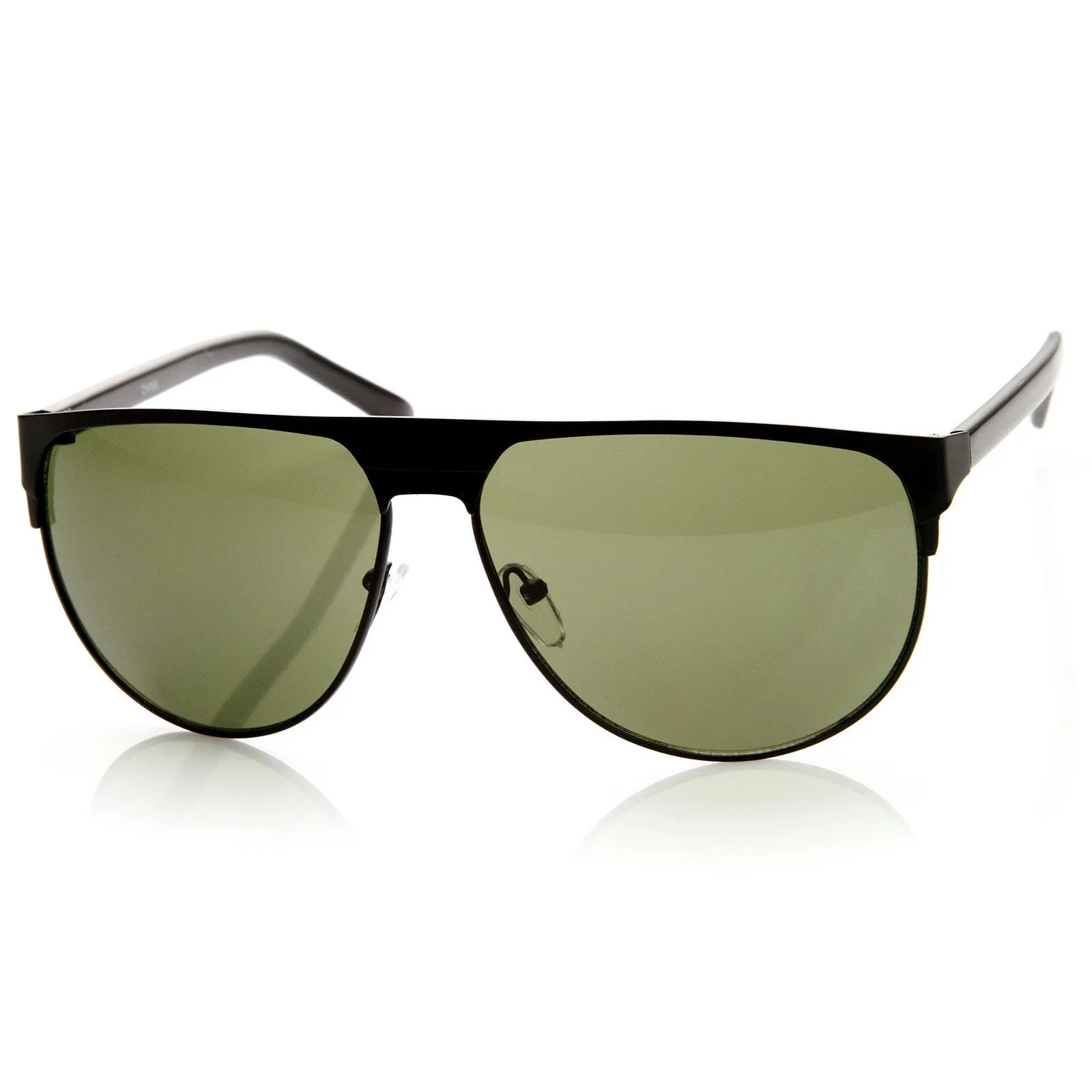 Modern Euro Full Metal Flat Top Aviator Sunglasses 8827