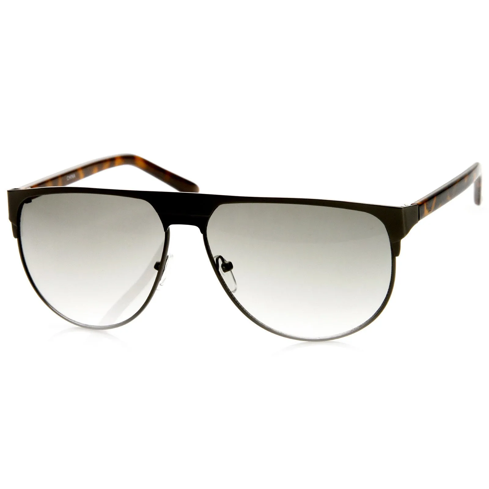 Modern Euro Full Metal Flat Top Aviator Sunglasses 8827