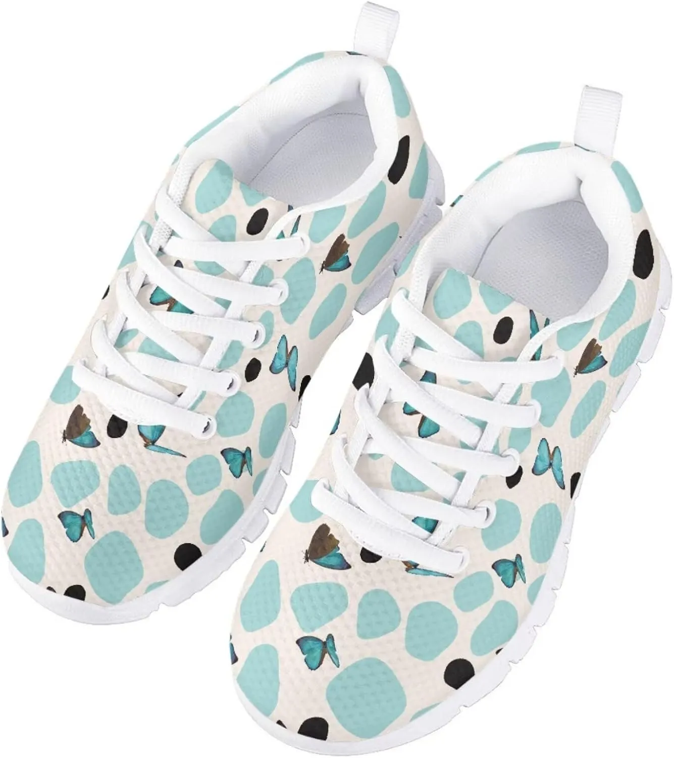 Modysero Girls Athletic Sneaker Lightweight Lace Up Tennis Shoes for Girls Park Outdoor Jogging Walking Running Shoes