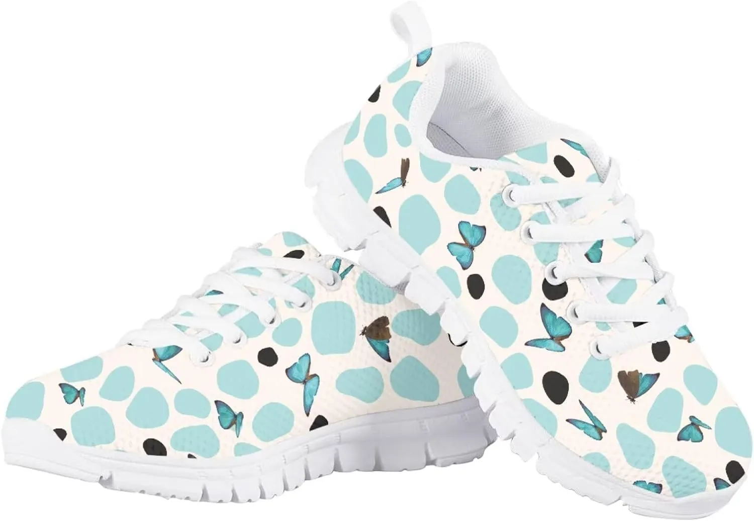 Modysero Girls Athletic Sneaker Lightweight Lace Up Tennis Shoes for Girls Park Outdoor Jogging Walking Running Shoes
