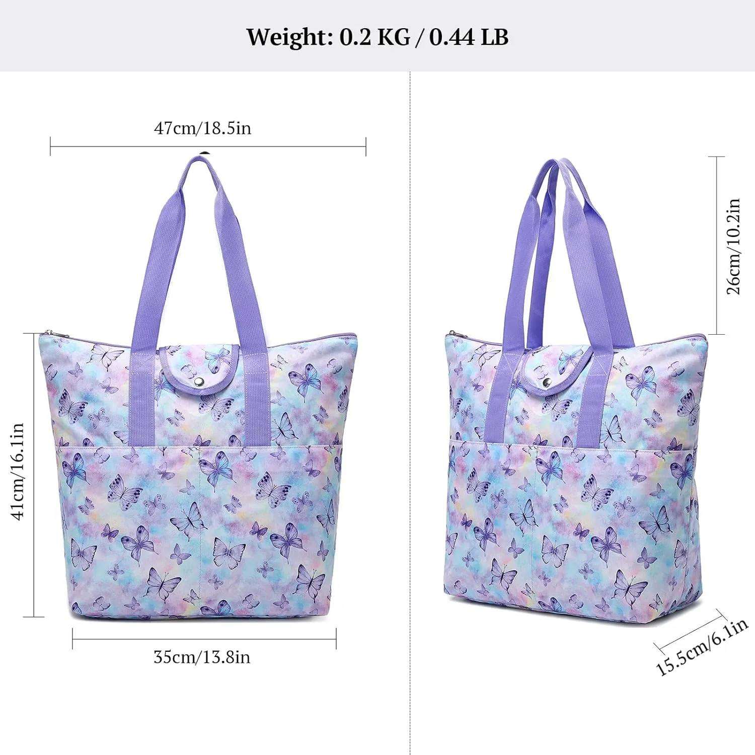 mygreen Foldable Work Tote Bags For Women Large Tote Travel Bag, Nurse Bag, Teacher Bag, Mom Bag