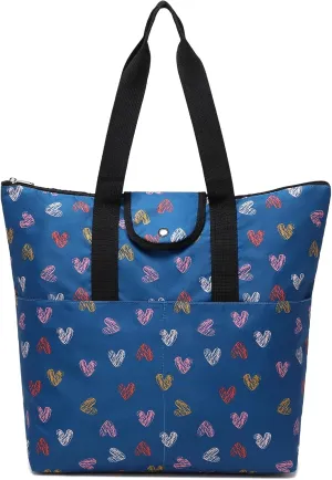 mygreen Foldable Work Tote Bags For Women Large Tote Travel Bag, Nurse Bag, Teacher Bag, Mom Bag