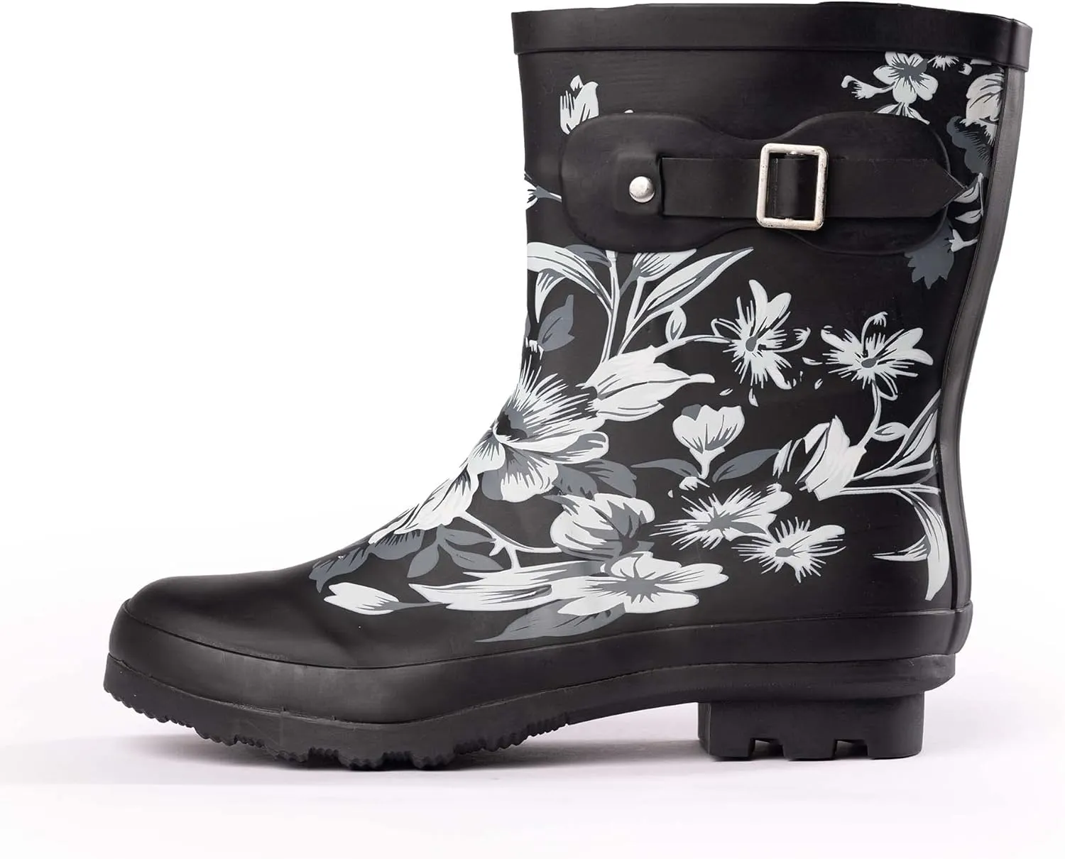 NORTY Rubber Boots for Women - Waterproof Above-Ankle Rain Shoes for Work and Recreation - All-Weather Outdoor Footwear - Runs 1/2 Size Large