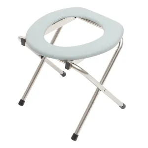 NUOLUX 1PC Foldable Bathroom Toilet Chair Portable Toilet Stool Potty Chair for The Old