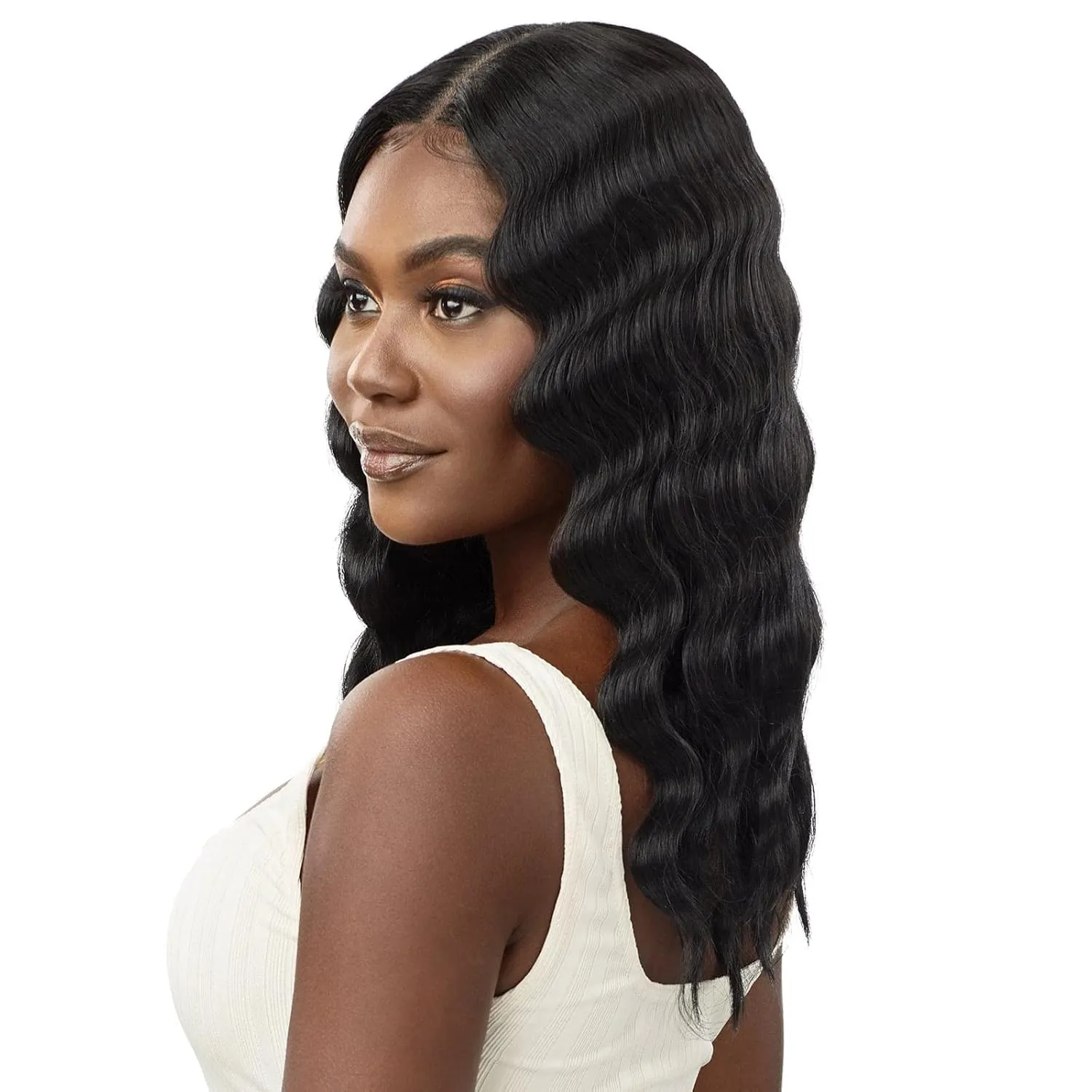 Outre Sleek Lay Part Synthetic Lace Front Wig - APOLIA (2 Dark Brown)