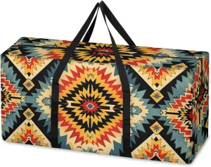 Oversized Moving Bags Aztec Western Waterproof Storage Totes Large Storage Bags for Clothes Packing Bags for Moving Travel & Clothes Storage