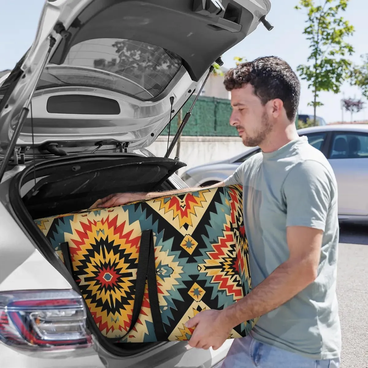 Oversized Moving Bags Aztec Western Waterproof Storage Totes Large Storage Bags for Clothes Packing Bags for Moving Travel & Clothes Storage