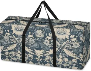Oversized Moving Bags Ethnic Flower Waterproof Storage Totes Large Storage Bags for Clothes Packing Bags for Moving Travel & Clothes Storage