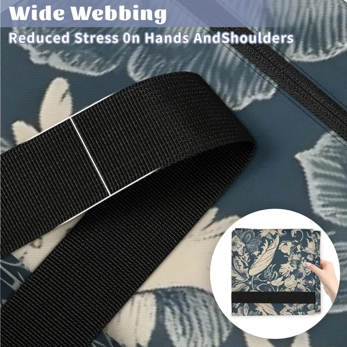 Oversized Moving Bags Ethnic Flower Waterproof Storage Totes Large Storage Bags for Clothes Packing Bags for Moving Travel & Clothes Storage
