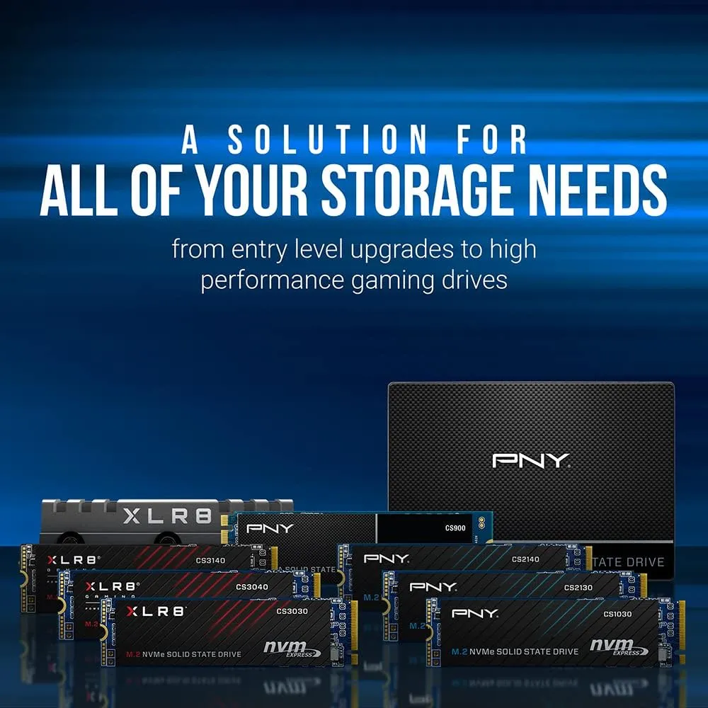 PNY CS2140 500GB M.2 NVMe Gen4 x4 Internal Solid State Drive (SSD) - M280CS2140-500-RB