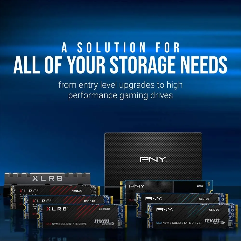 PNY CS900 1TB 3D NAND 2.5" SATA III Internal Solid State Drive (SSD) - (SSD7CS900-1TB-RB)