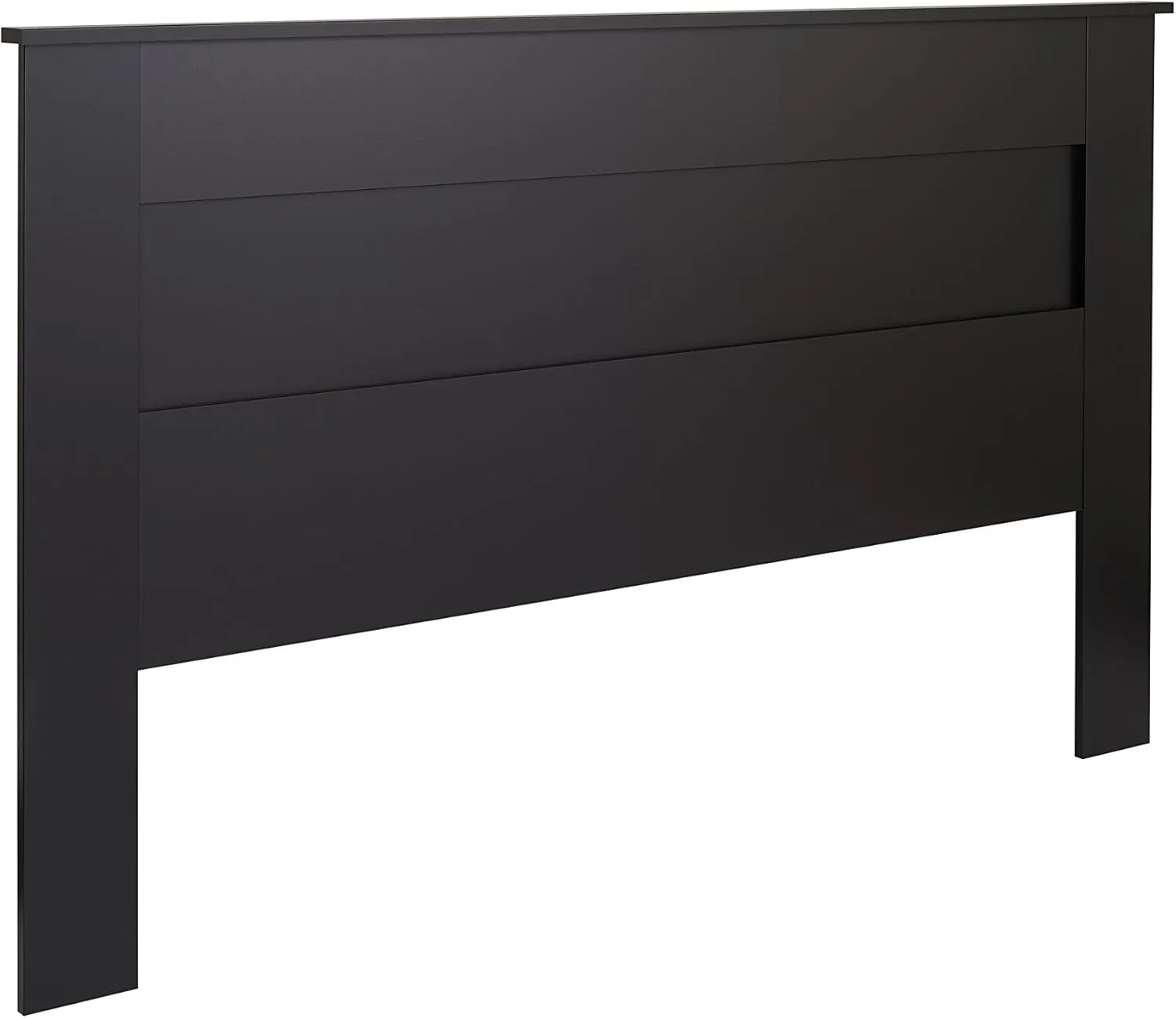 Prepac Stylish Flat Wood Panel Headboard for King Size Beds, Simplistic Wooden King Headboard 2.25" D x 81" W x 48" H, Black, BHFK-1301-1