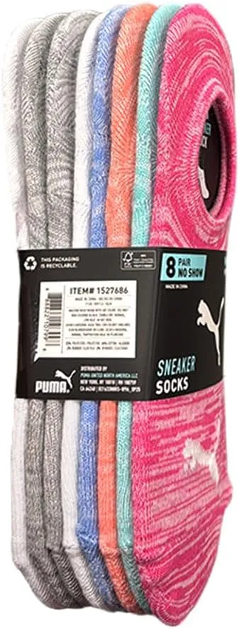 PUMA Ladies Sneaker Liner, 8-pair (Multi)