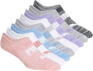 PUMA Women's No Show Sneaker 8 Pack Socks, Assorted, One Size