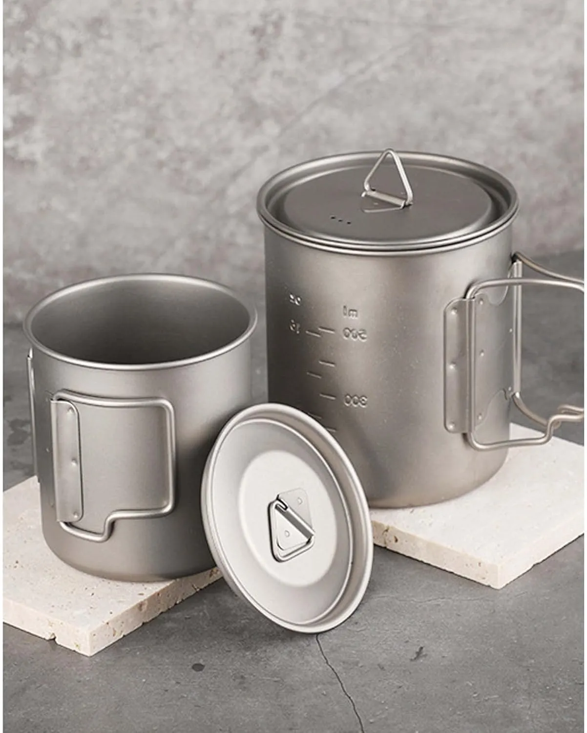 Pure titanium cup outdoor camping portable mug(500ml)