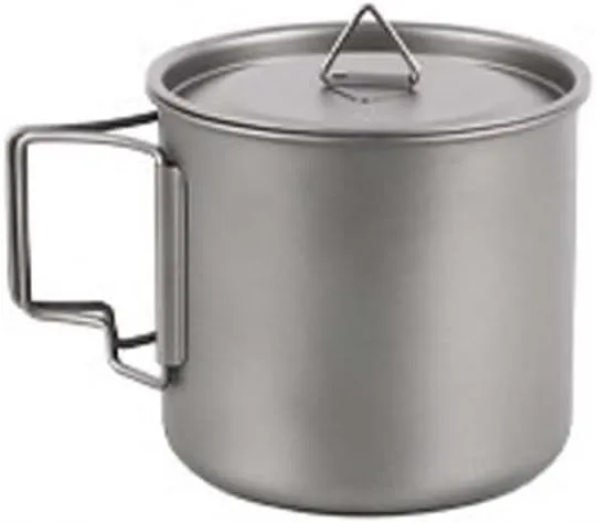 Pure Titanium Water Cup, Foldable Portable Coffee Mug with Lid Suitable for Outdoor Camping Or Home Use(350ml)