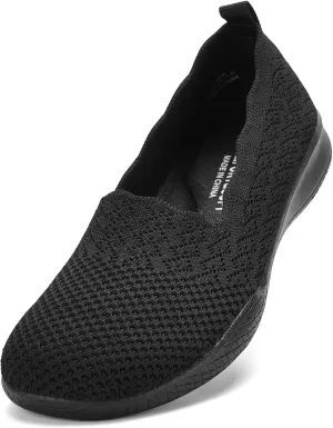 Puxowe Women's Casual Slip on Walking Shoes-Lightweight Knit Loafer