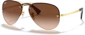 Ray-Ban RB3449 Aviator Sunglasses For Men For Women   BUNDLE with Designer iWear Eyewear Care Kit