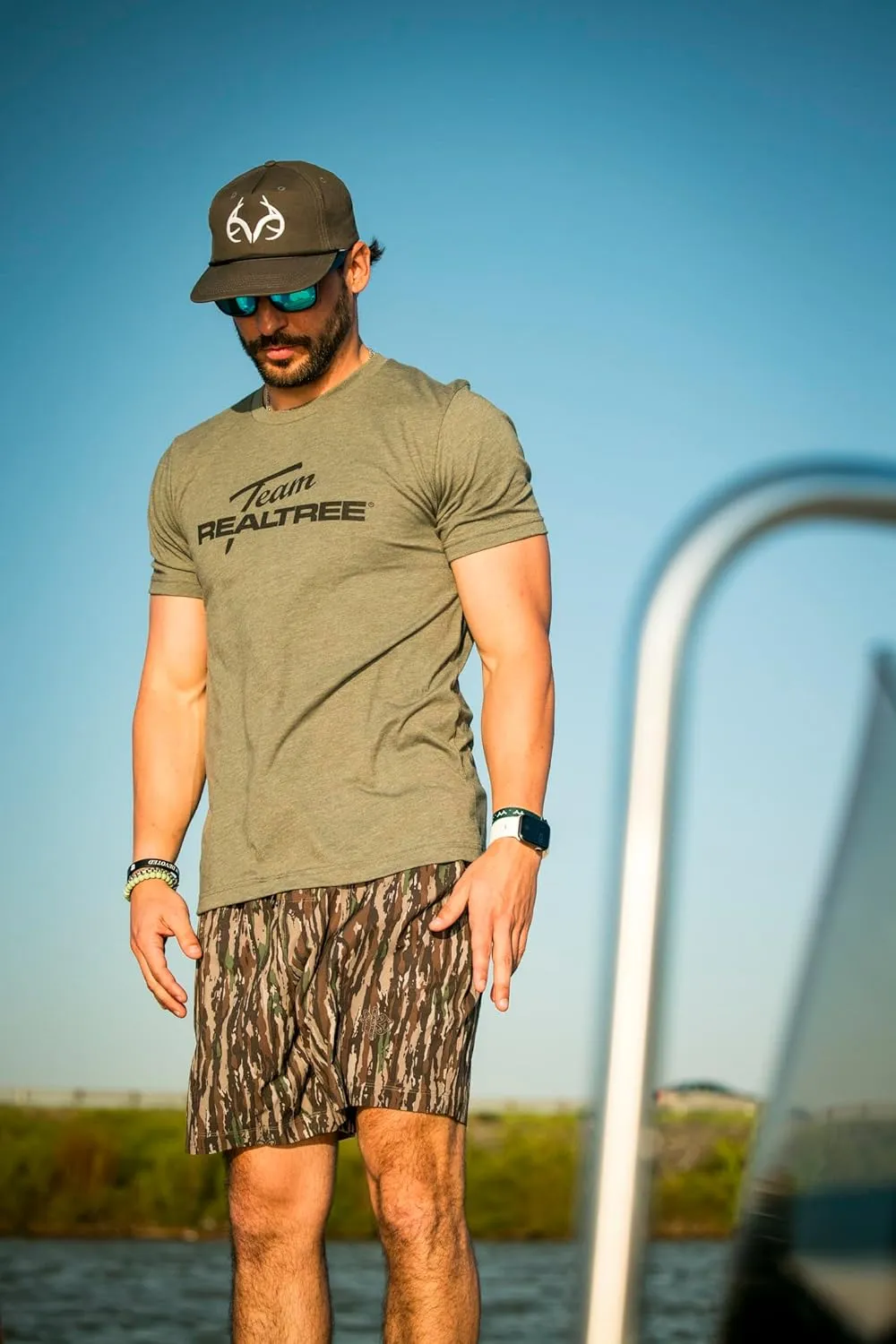 Realtree Camo Rope Hat – Vintage Flat Brim, Adjustable Snapback, Lightweight Outdoor Cap for Hunting, Fishing, and Boating