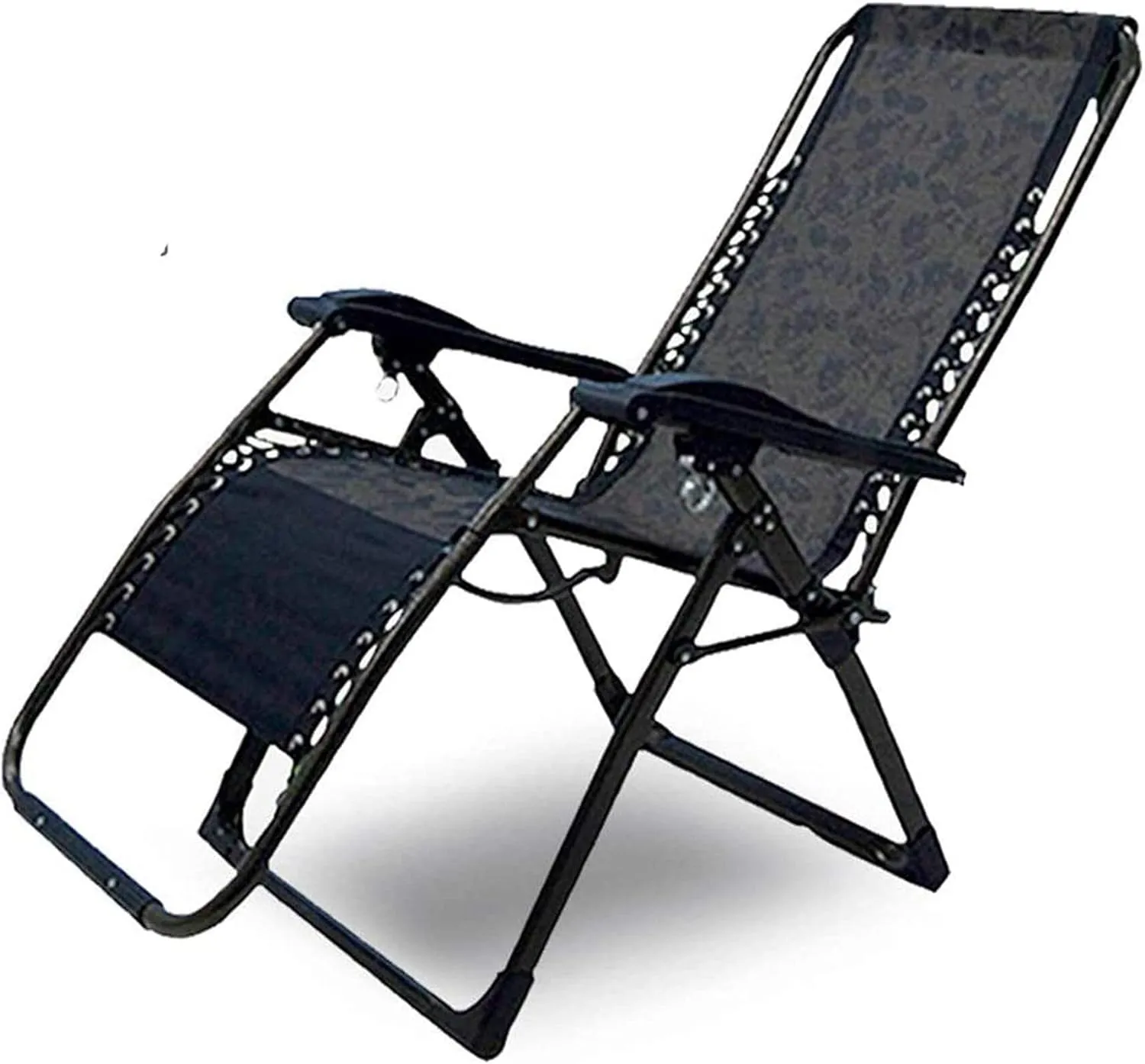 Recliner Folding Deck Chair, Adjustable Outdoor Lounge Chair with Pillow, for Patio, Garden, Beach, Poolside, and Camping