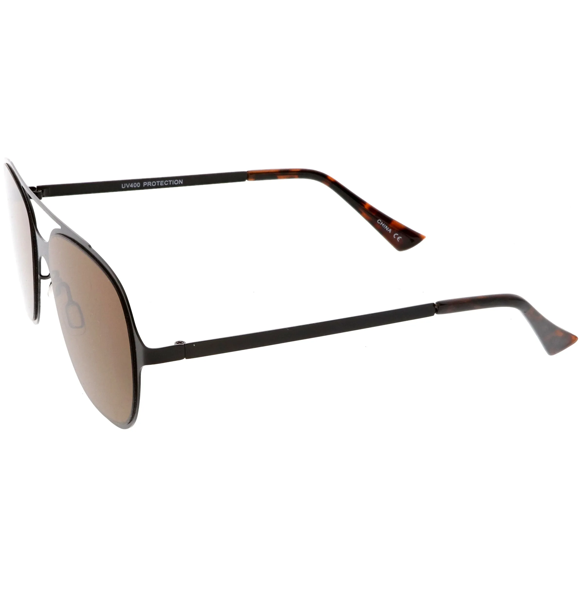 Retro Modern Minimalist Flat Lens Aviator Sunglasses C311