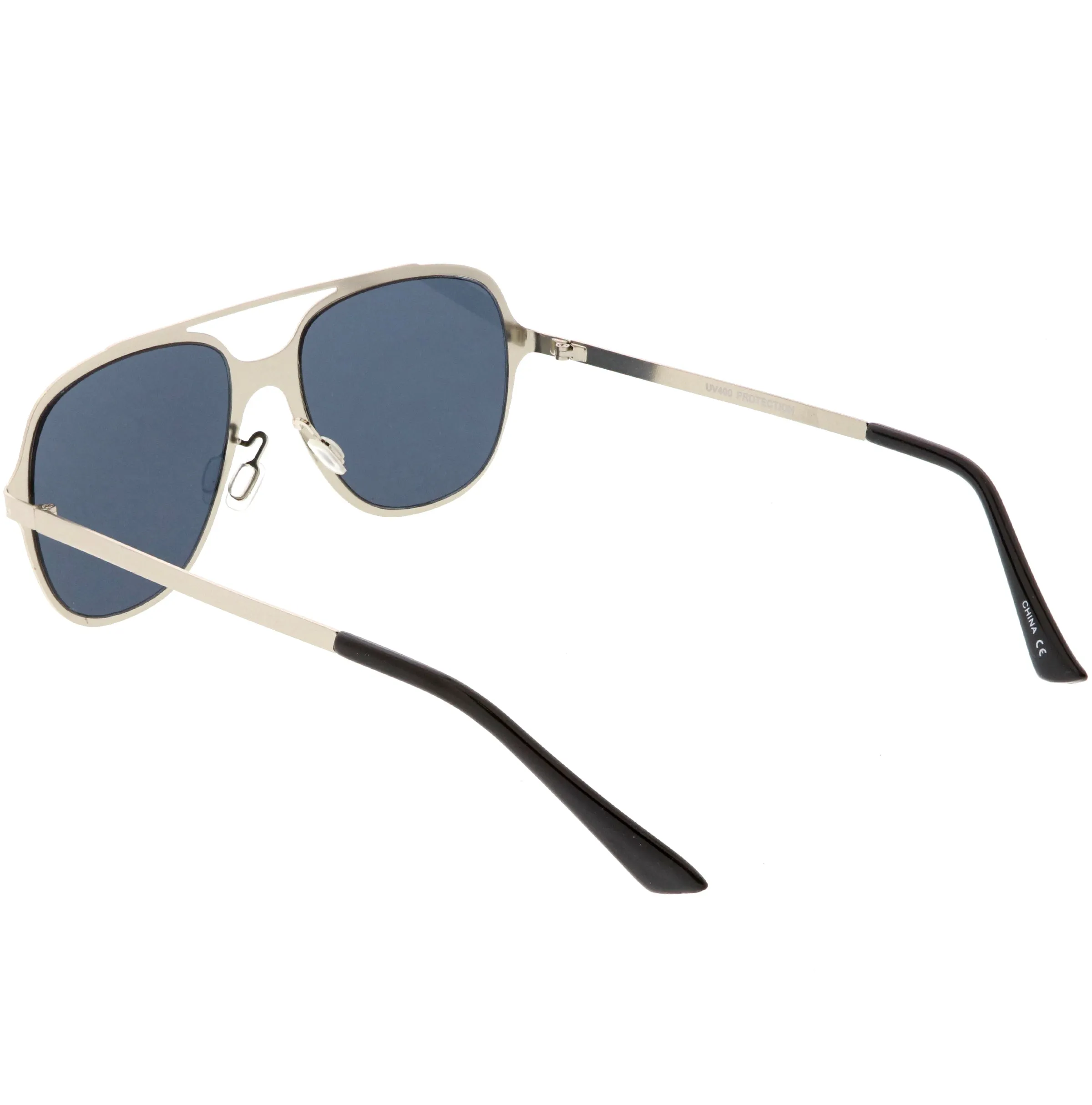 Retro Modern Minimalist Flat Lens Aviator Sunglasses C311