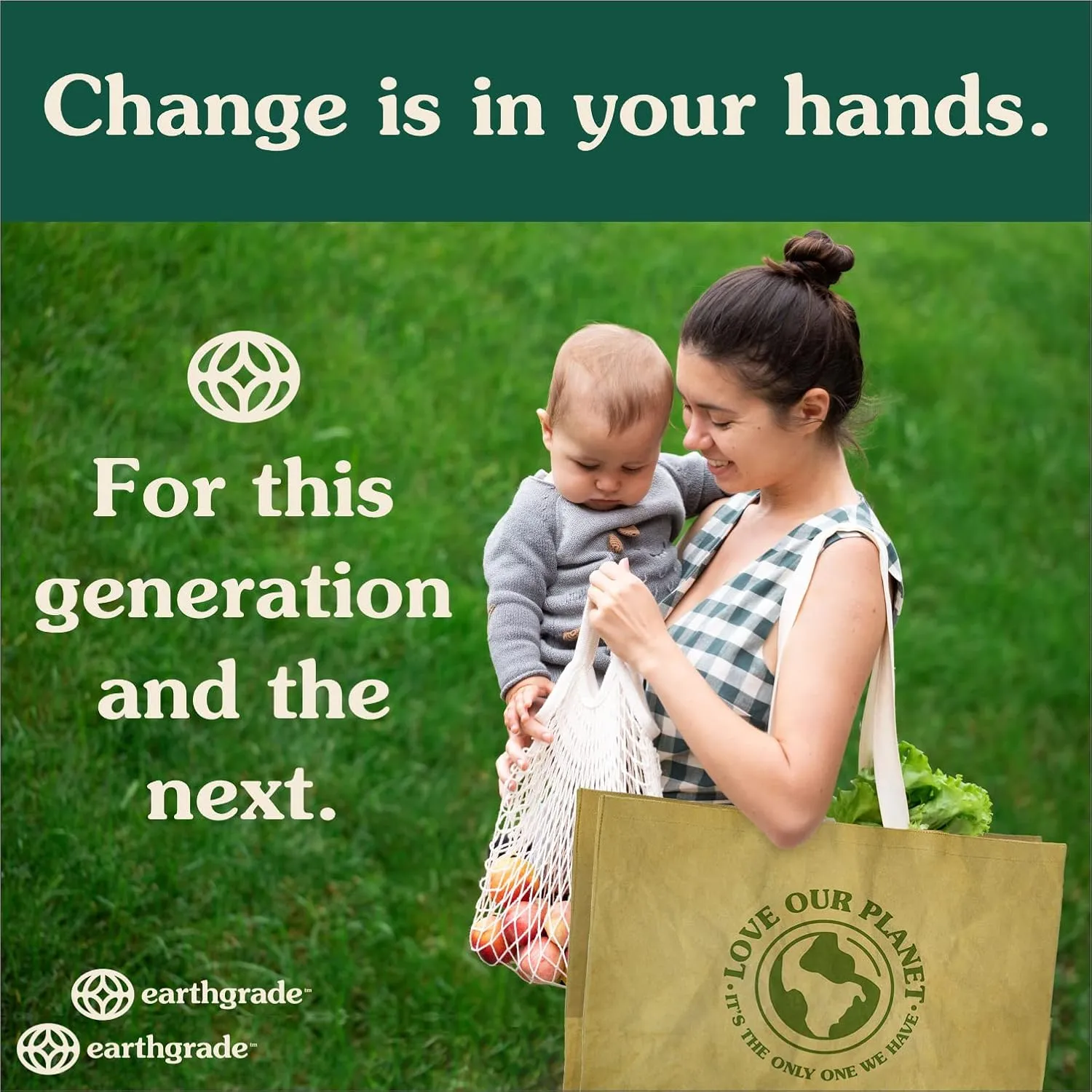 Reusable Grocery Bag – Large Sustainable Washable Paper Tote with Reinforced Seams. Foldable and Durable.