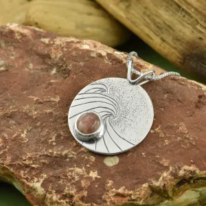 Reversible Sailing Black Rocks Cove Agate Wonderland Pendant