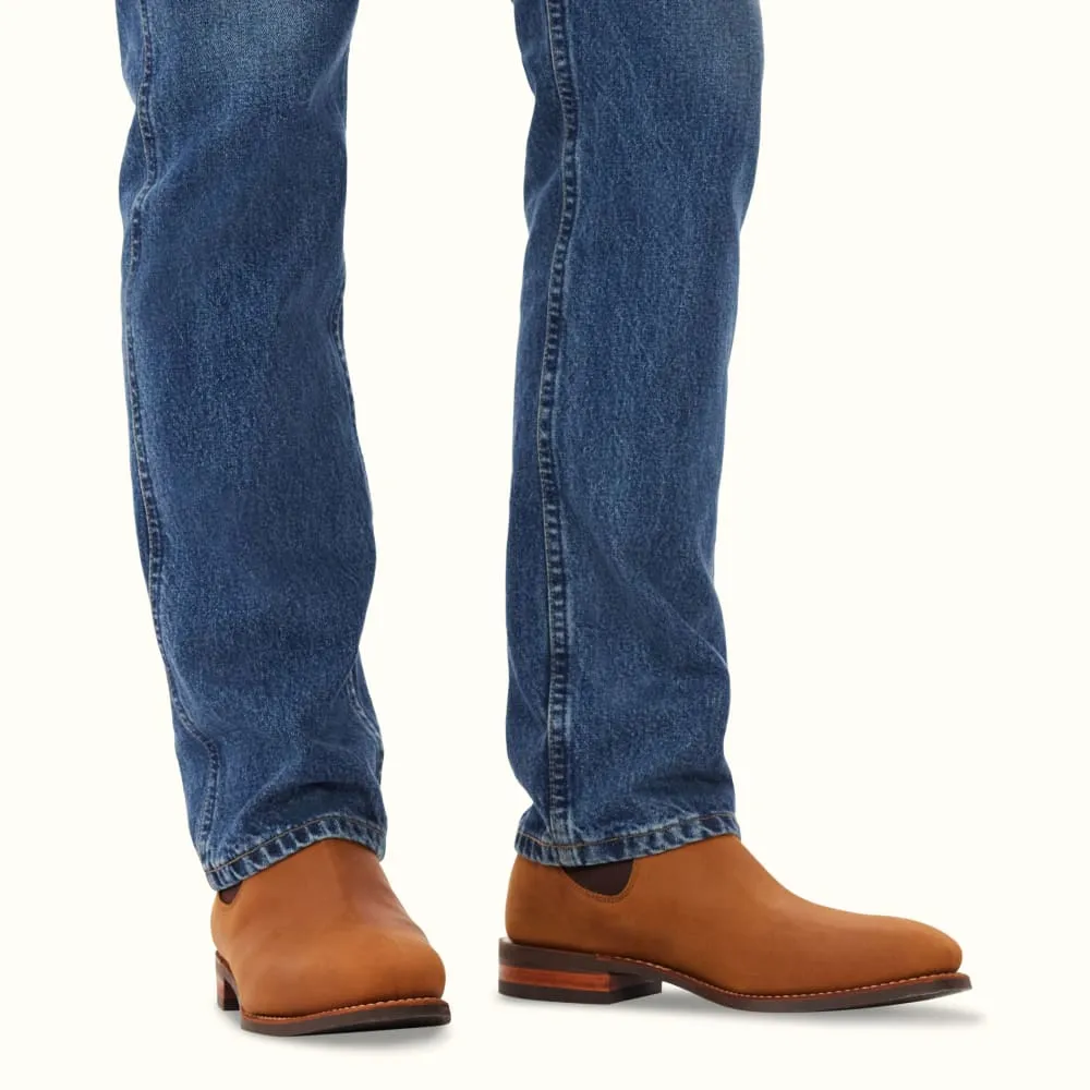 R.M.Williams - Comfort Craftsman - Raw Edge - Distressed Nubuck Leather - Vintage Brown - G Fit