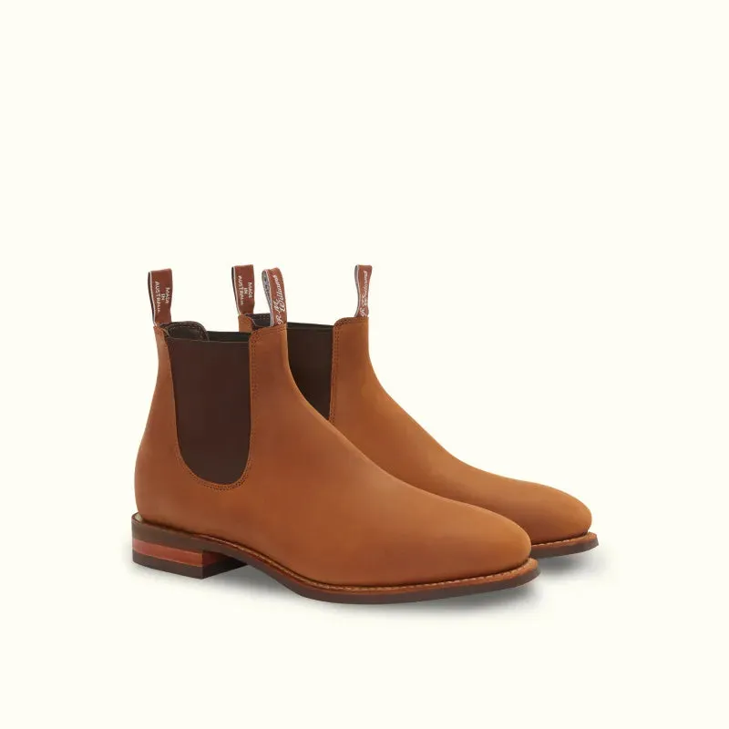 R.M.Williams - Comfort Craftsman - Raw Edge - Distressed Nubuck Leather - Vintage Brown - G Fit