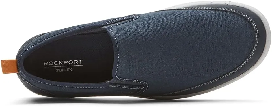 Rockport Men's Truflex Fly Slip on Mudguard Sneaker, Blue Multi, 7