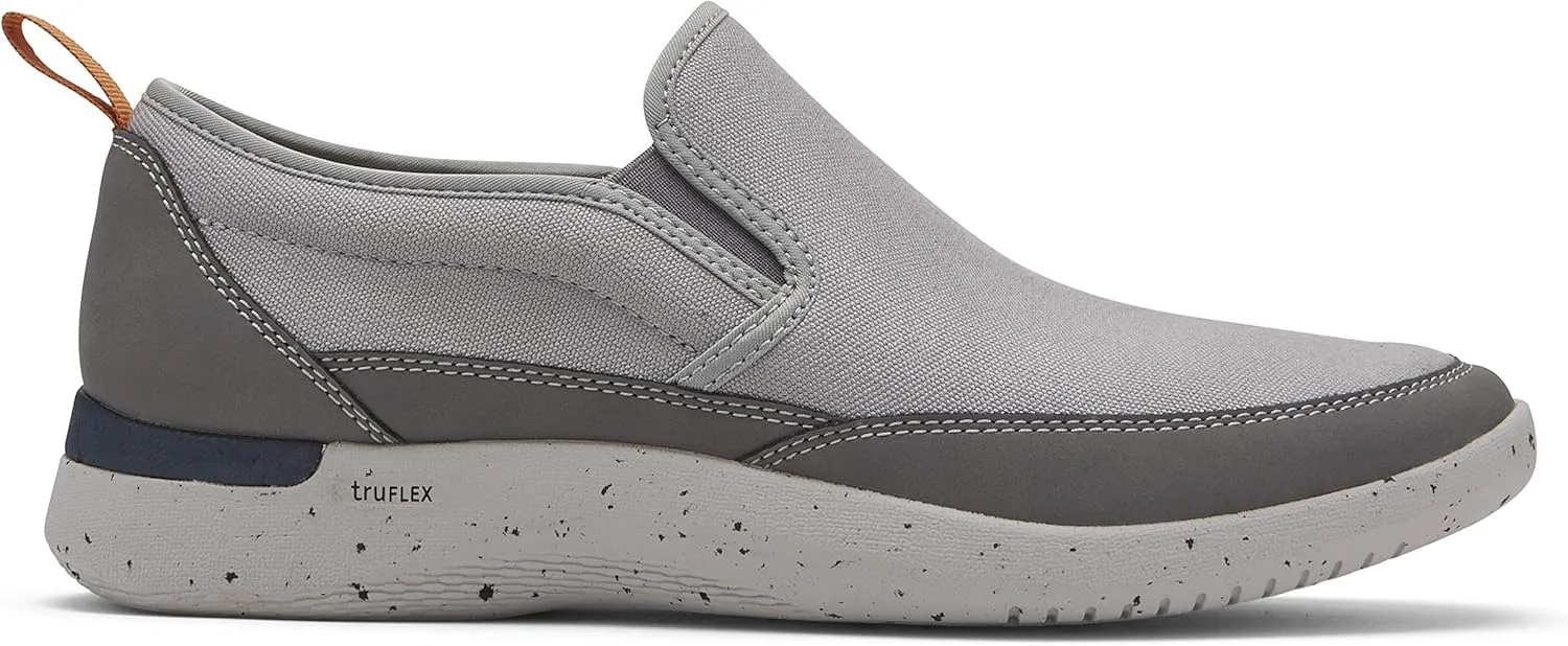 Rockport Men's Truflex Fly Slip on Mudguard Sneaker, Grey Multi, 7