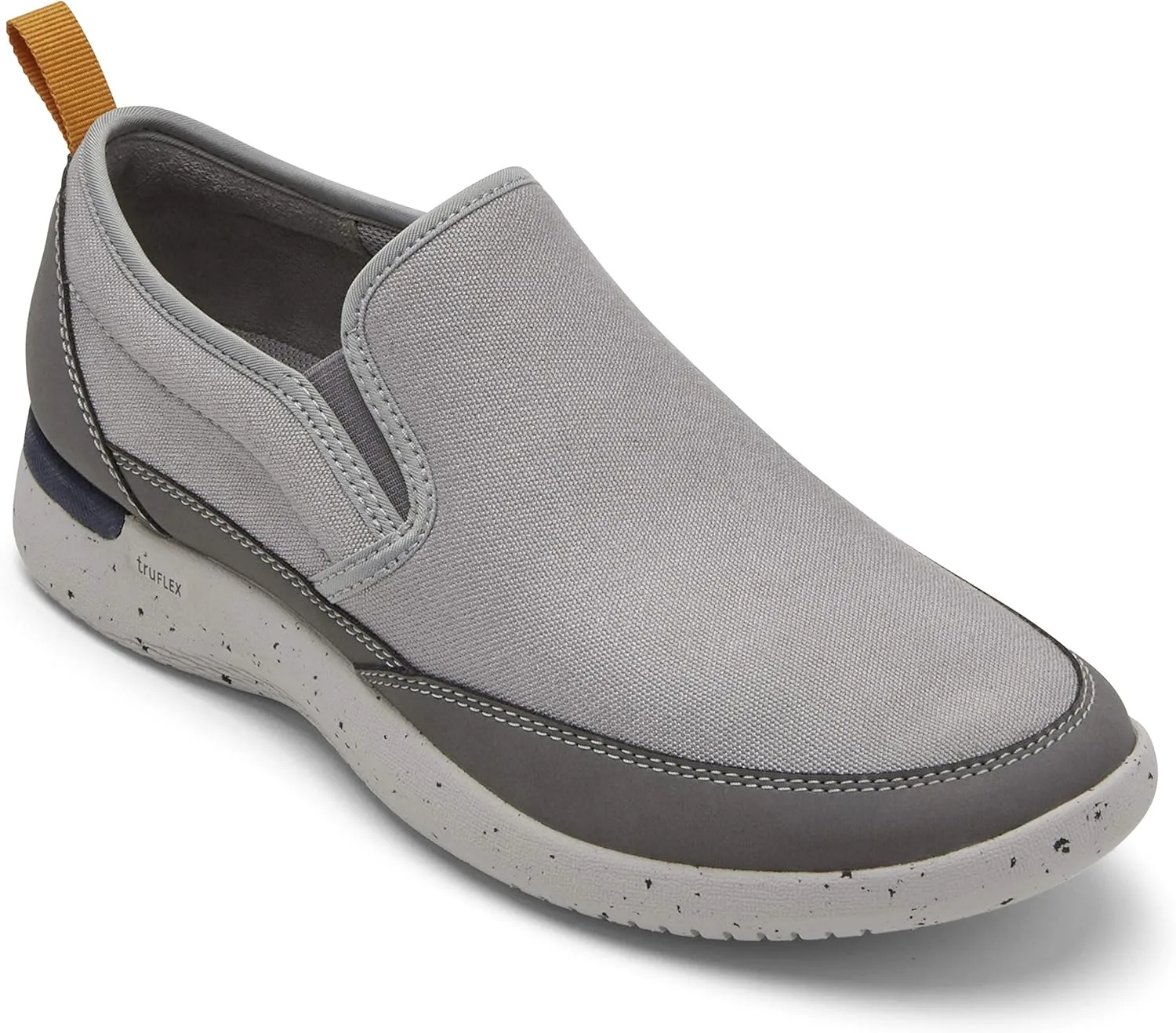 Rockport Men's Truflex Fly Slip on Mudguard Sneaker, Grey Multi, 7